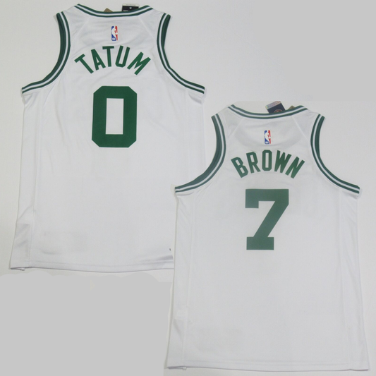 Boston White Association Jersey – Tatum, Brown, Porzingis, Holiday, White, Pritchard