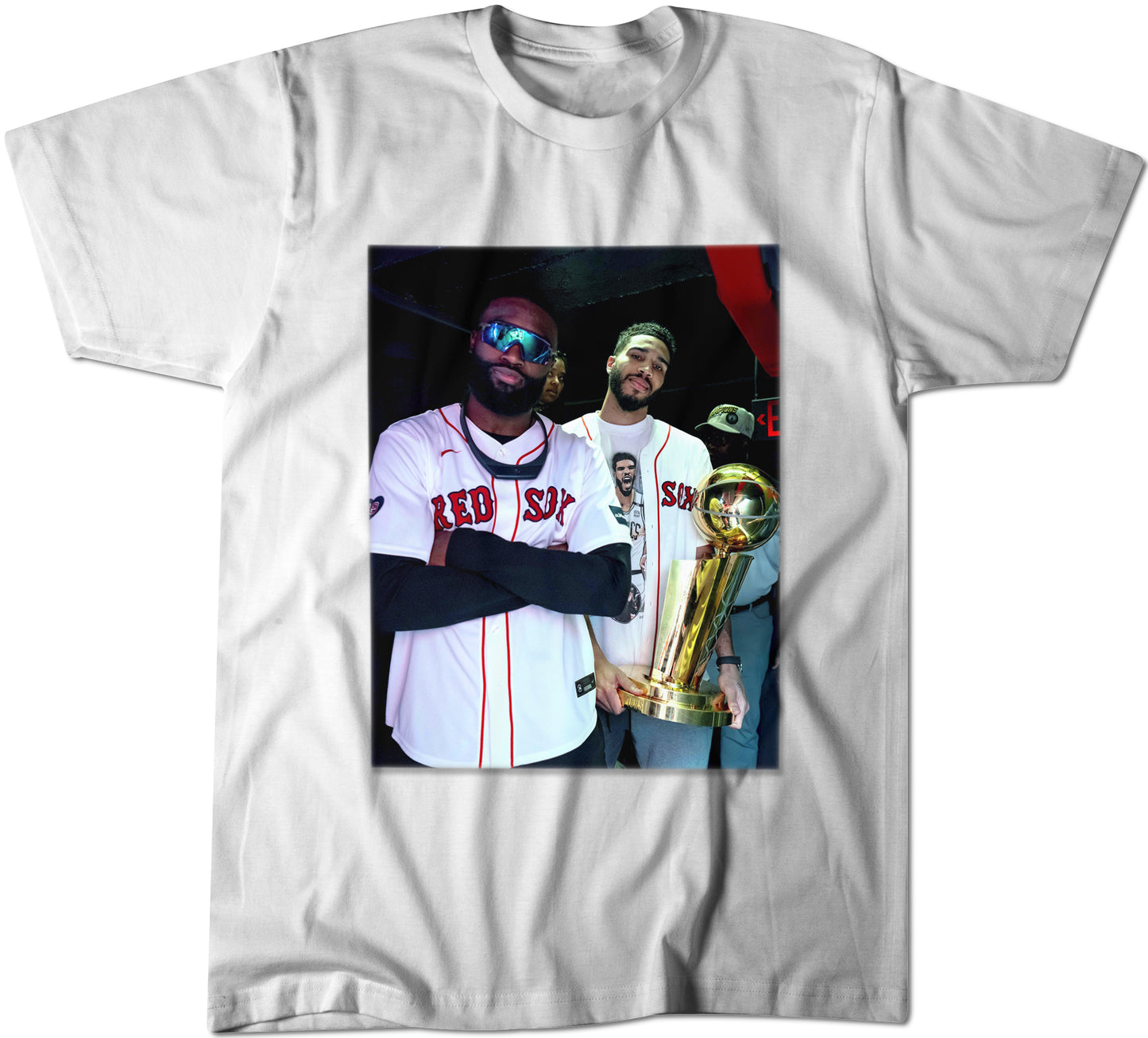 Jaylen & Jayson Fenway Trophy Celebration T-Shirt