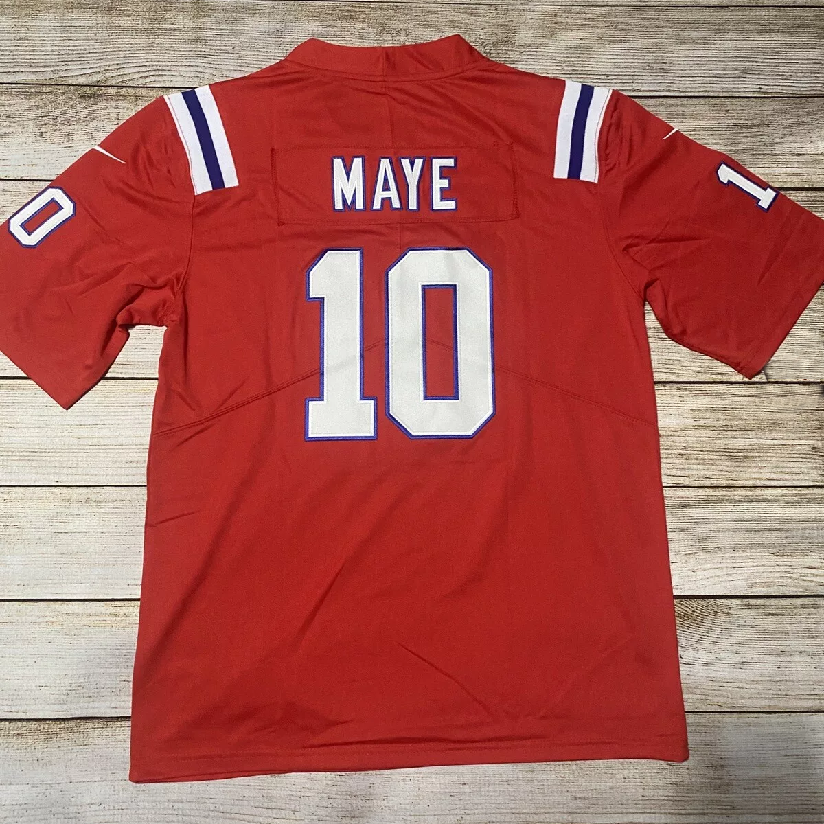 D. Maye #10 Red New England 2024 Jersey