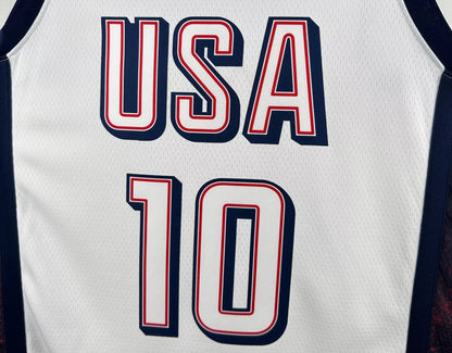 J. Tatum #10 Navy & White Men's USA Basketball 2024 Jersey