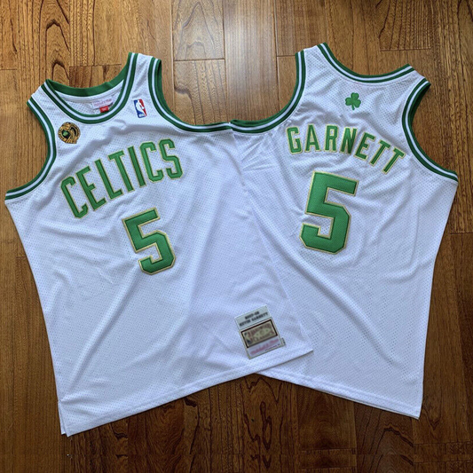 K. Garnett White Boston 2008 Finals Throwback Jersey