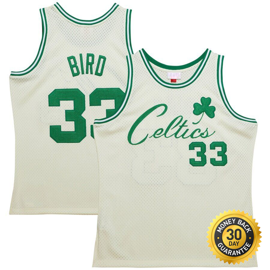 L. Bird Boston #33 Cream Jersey