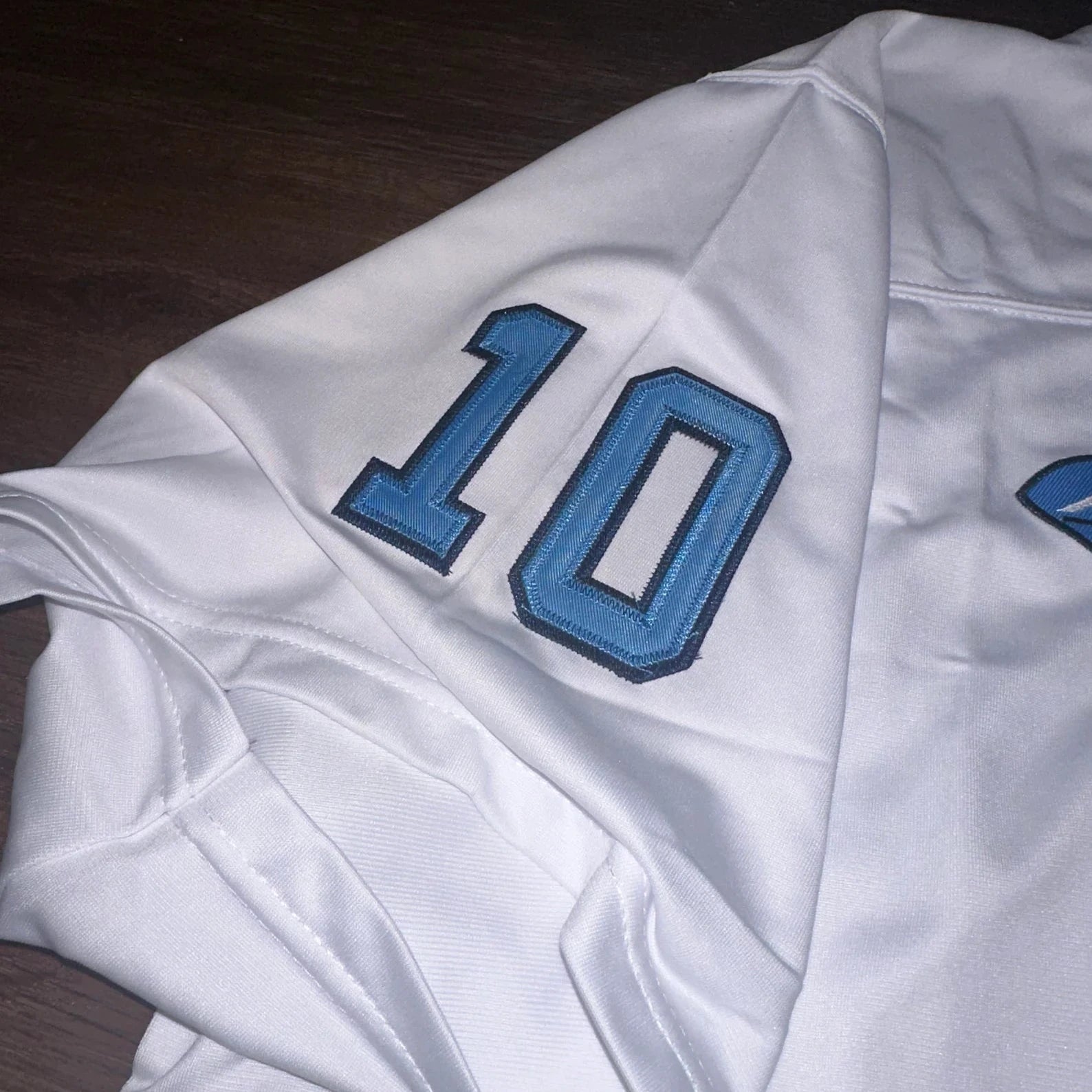 D. Maye #10 North Carolina College Jersey (Blue & White Available)